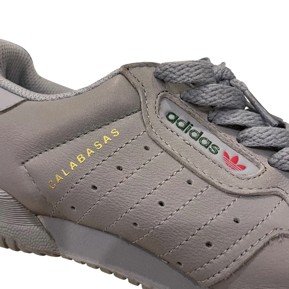 Adidas Yeezy Powerphase Sneakers Kids 4.5 Grey Leather Calabasas CG6422